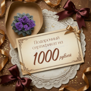 Сертификаты 1000, 1500, 2000 руб.